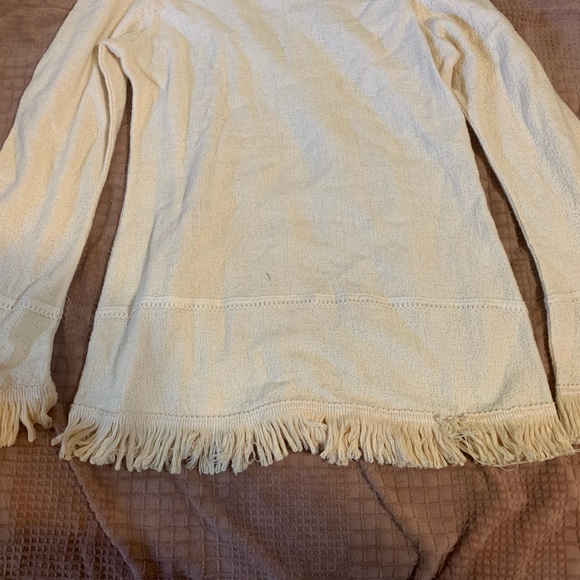 Pure cotton fringed hippie sweater/shirt size medium - Picture 4 of 4